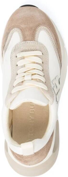 TORY BURCH Witte Sneakers metylon Suède en Leren Bovenwerk White Dames