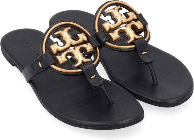 TORY BURCH Zacht Zwart Metalen Miller Black Dames