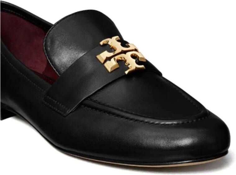 Tory Burch Zwarte Leren Ballerina`s Double T