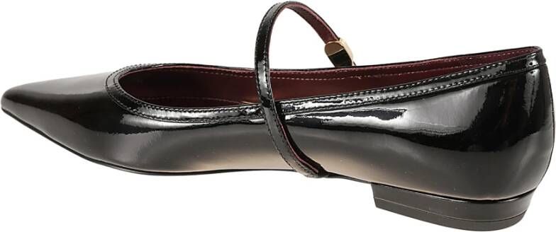 Tory Burch Zwarte Leren Double T Ballerina`s