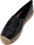 TORY BURCH Zwarte Leren Espadrilles met Ingelegd Logo Black Dames - Thumbnail 4