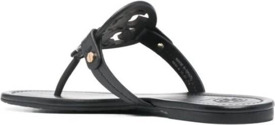 TORY BURCH Zwarte leren instap sandalen Zwart Dames