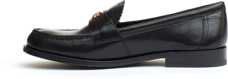 Tory Burch Zwarte Leren Loafer Schoenen