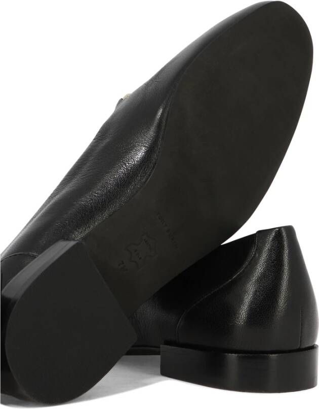 Tory Burch Zwarte Leren Loafers voor Vrouwen
