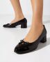 TORY BURCH Zwarte leren strikdetail middelhakpompen Black Dames - Thumbnail 4