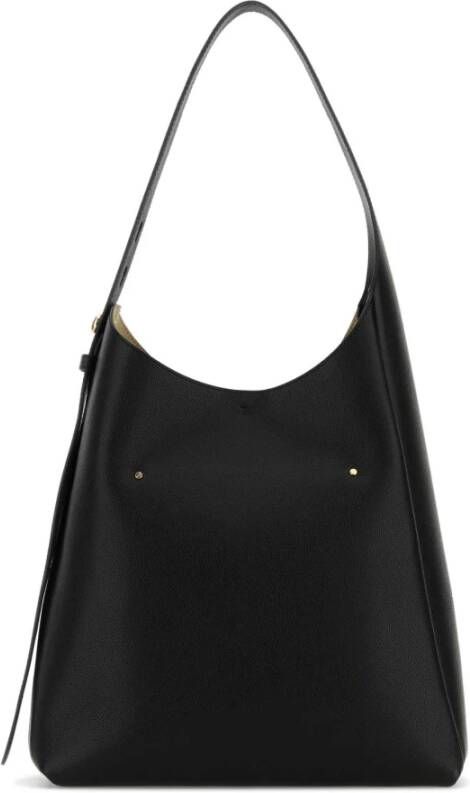Tory Burch Zwarte leren Romy boodschappentas