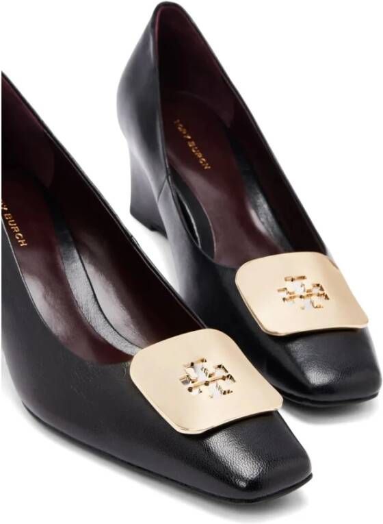 Tory Burch Zwarte Leren Sleehak Pumps