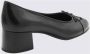 TORY BURCH Zwarte leren strikdetail middelhakpompen Black Dames - Thumbnail 2