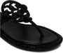TORY BURCH Zwarte Sandalen met Logo Detail en All-Over Strass in Leer Black Dames - Thumbnail 10