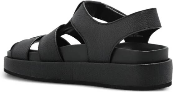 Tory Burch Zwarte Sandalen met Logo Detailing