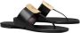 TORY BURCH Zwarte Leren Instap Sandalen met Ingedrukt Logo Black Dames - Thumbnail 4