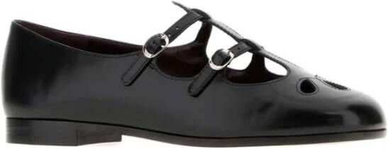 Tory Burch Zwarte Zijde & Nylon Platte Schoenen