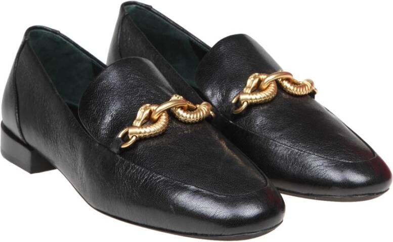 TORY BURCH Zwarte Gouden Loafer Schoenen voor Dames Black Dames
