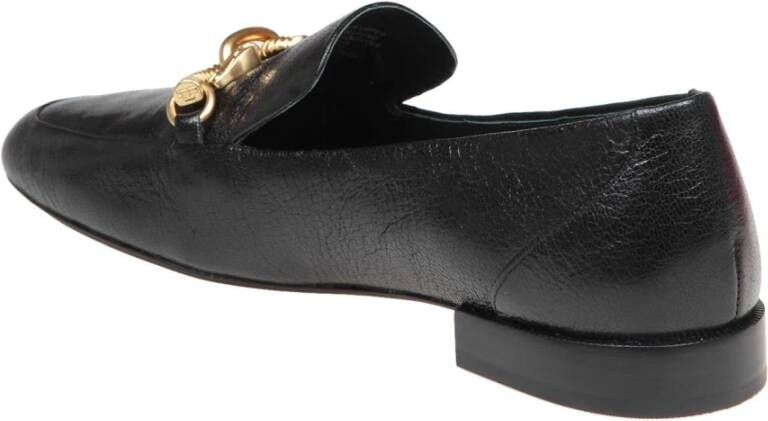 TORY BURCH Zwarte Gouden Loafer Schoenen voor Dames Black Dames