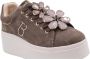 Tosca Blu Mode Sneaker met Duitzendblad Design - Thumbnail 4