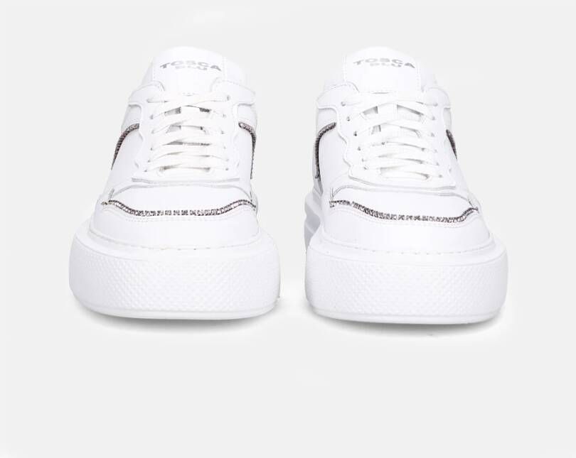 Tosca Blu Witte Leren Dames Sneakers Wit Dames