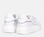 Tosca Blu Witte Leren Sneakers met Strass Accessoires White Dames - Thumbnail 4