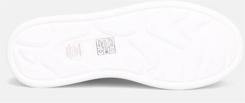 Tosca Blu Witte Leren Sneakers met Strass Accessoires Wit Dames
