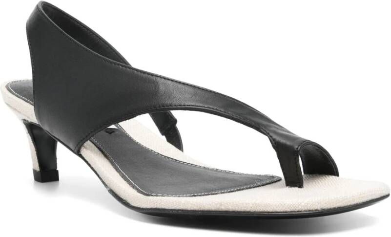 TotêMe Gehakte Leren Teenslipper Sandalen