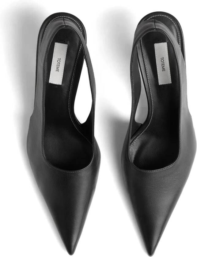 TotêMe Zwarte Leren Slingback Pumps