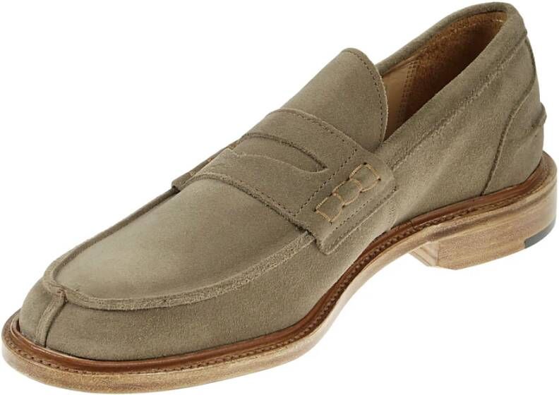 Tricker's Beige Suède Mocassin Loafers