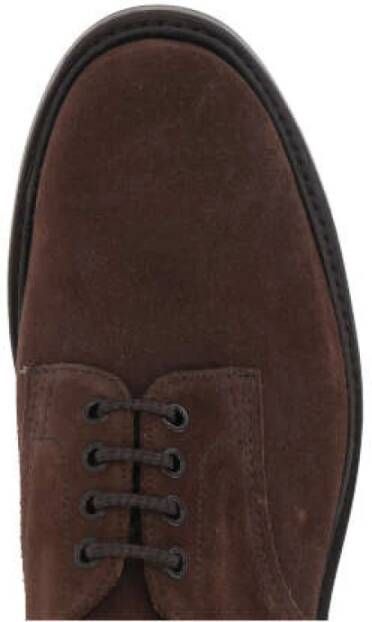 Tricker's Donkerbruine Suède Derby Schoenen