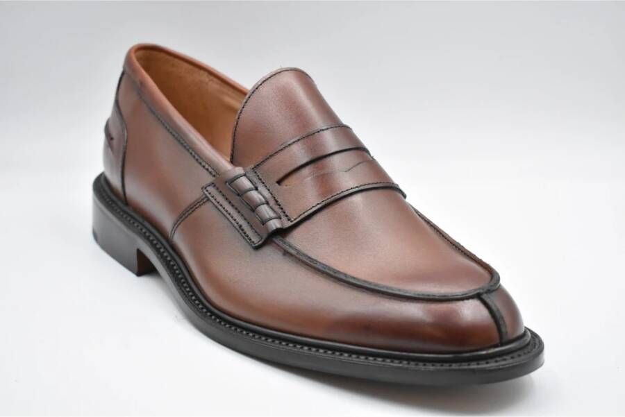 Tricker's Gebrande kastanje Loafers James Regular Brown Heren