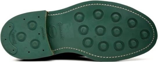 Tricker's Groene Suède Platte Schoenen