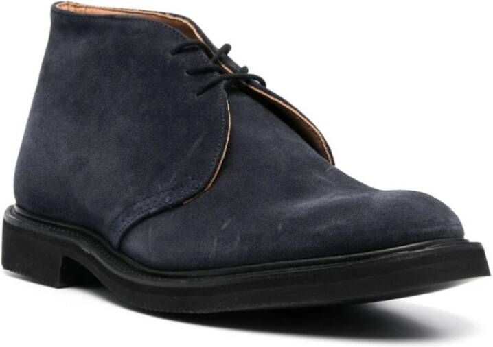 Tricker's Navy Eco Buck Gumlite Sole Blauw Heren