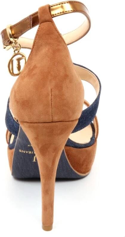 Trussardi Blauwe Denim Sandaal Schoenen