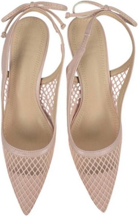 Twentyfour Beige Hak Sandaal met Mesh Detail