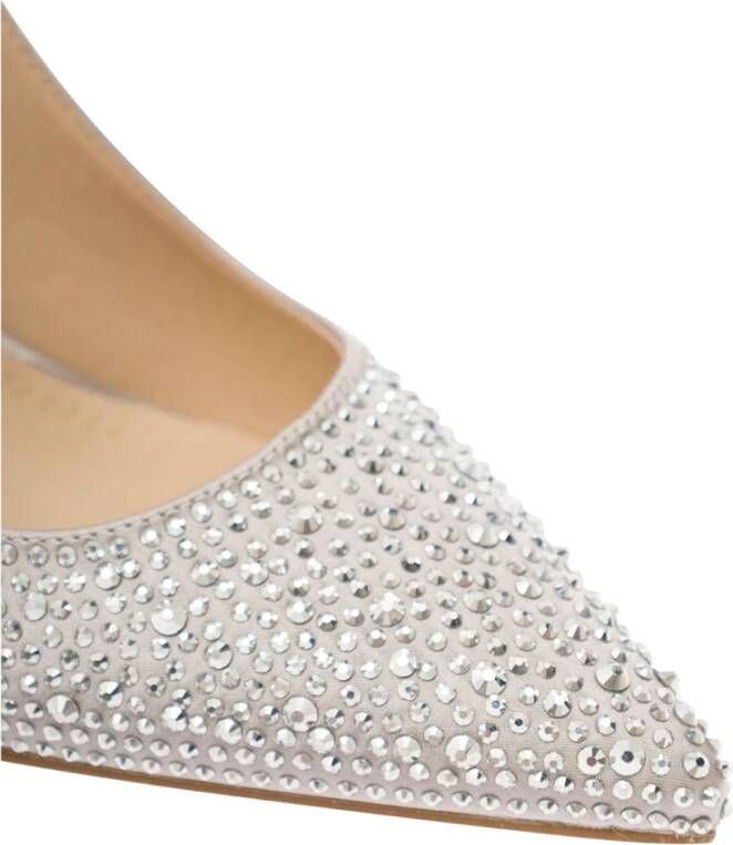 Twentyfour Grijze Kristal Slingback Hakken Vrouw