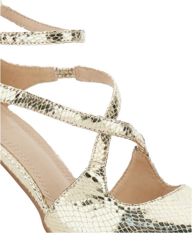 Twentyfour Grijze Metallic Pumps met Stiletto Hak