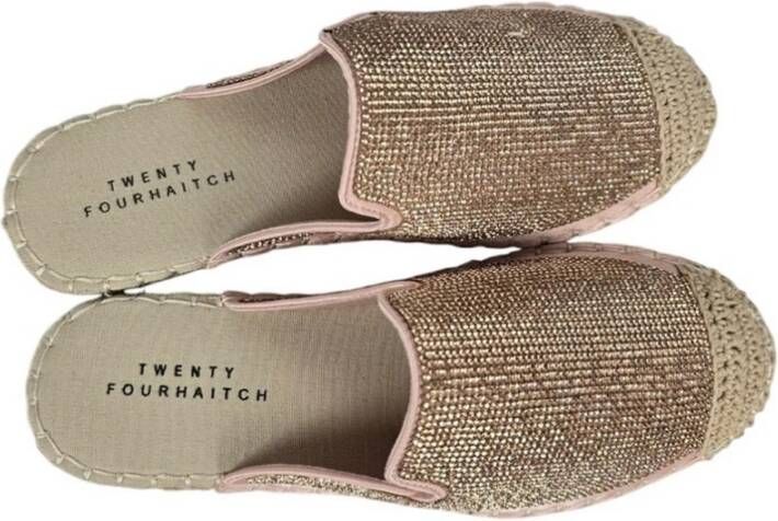 Twentyfour Kristal Sandalen in Poeder Raffia