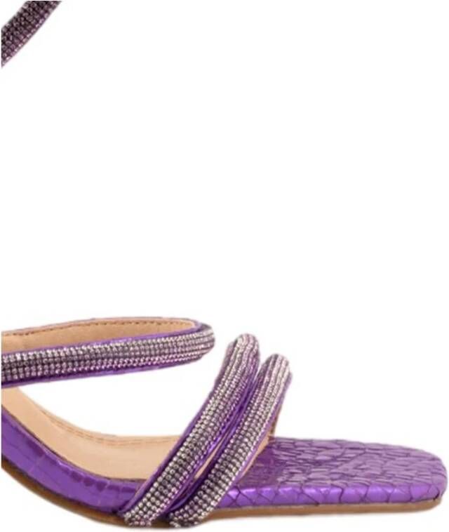 Twentyfour Twisted Enkel High Heel Sandalen Purple Dames