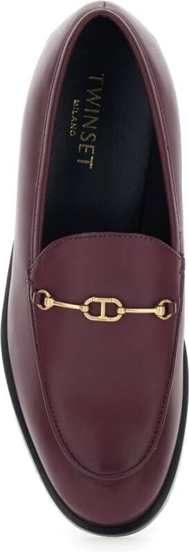 Twinset Bordeaux Mocassin Platte Schoenen
