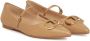 Twinset Camel Leren Mary Jane Ballerina's - Thumbnail 2