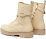 Twinset Crèmekleurige Leren Veterlaars Beige Dames - Thumbnail 3