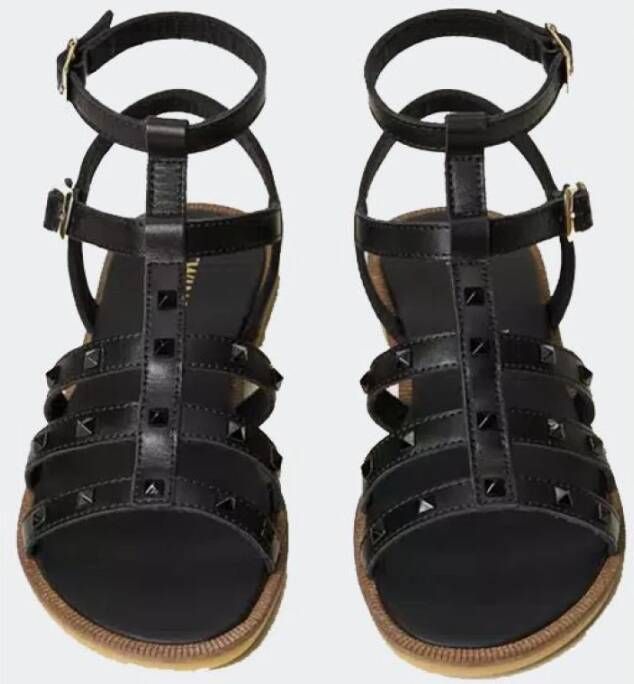 Twinset Flat Sandals Black Dames