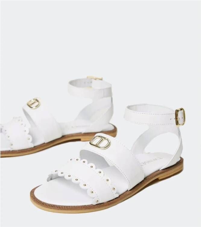 Twinset Flat Sandals White Dames