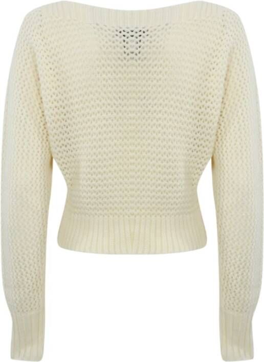 Twinset Geknipte Gebreide Trui met Boothals