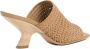 Twinset Geweven leren sleehak sandalen beige - Thumbnail 2