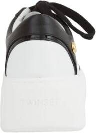 Twinset Lage Leren Bicolor Sneakers Multicolor Dames