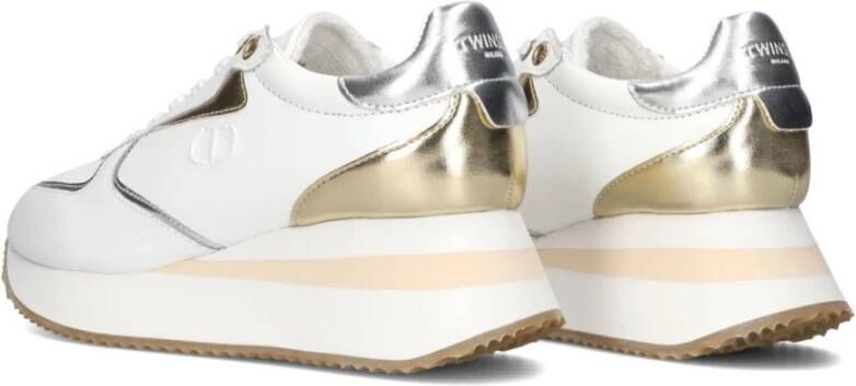 Twinset Lage Sneakers Goud Zilver