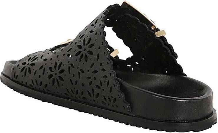 Twinset Laser gesneden leren slippers