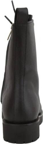 Twinset Leren Enkellaars met Ovaal T en Strass Black Dames
