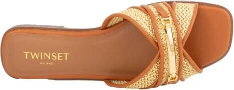 Twinset Leren Instap Sandalen