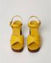 Twinset Leren Klompsandalen Yellow Dames - Thumbnail 4