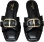 Twinset Leren Slidesandalen met Ovaal Detail - Thumbnail 2