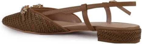 Twinset Raffia Sandaal met Juwelen Gesp